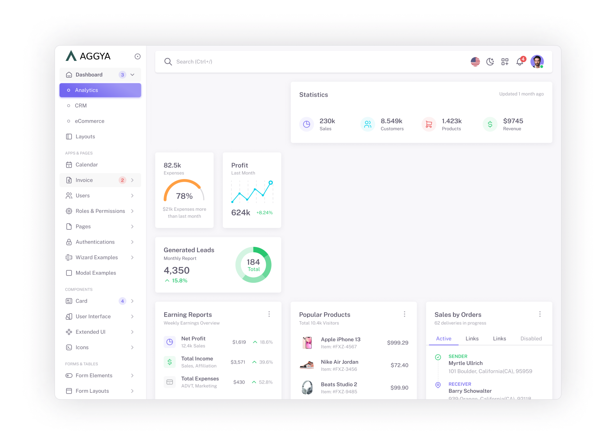 hero dashboard